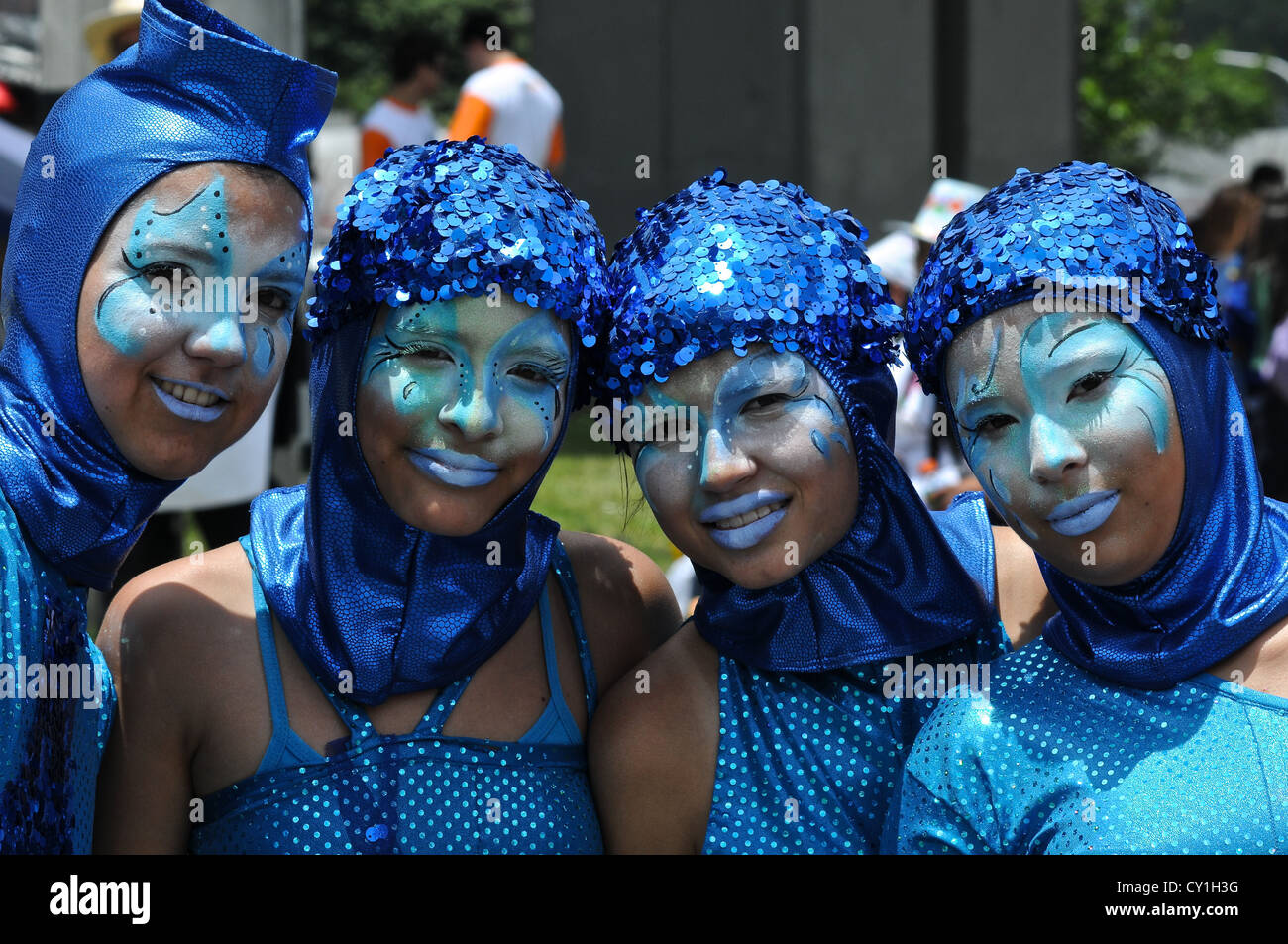 Silleteros Parade at the Medellin flower festival. Stock Photo