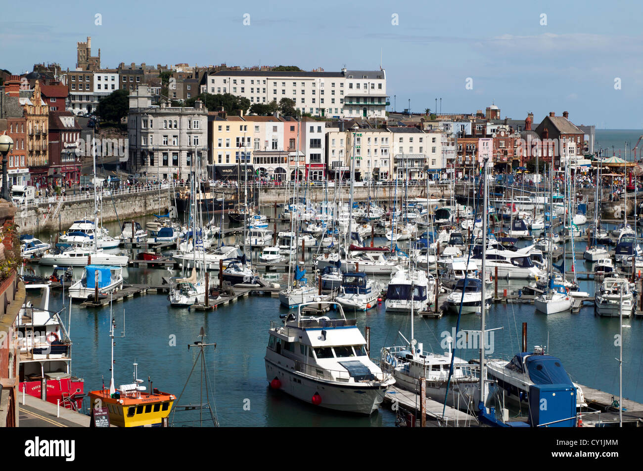 Arial view of Ramsgate and its Marina during the Harbour Steam event ...