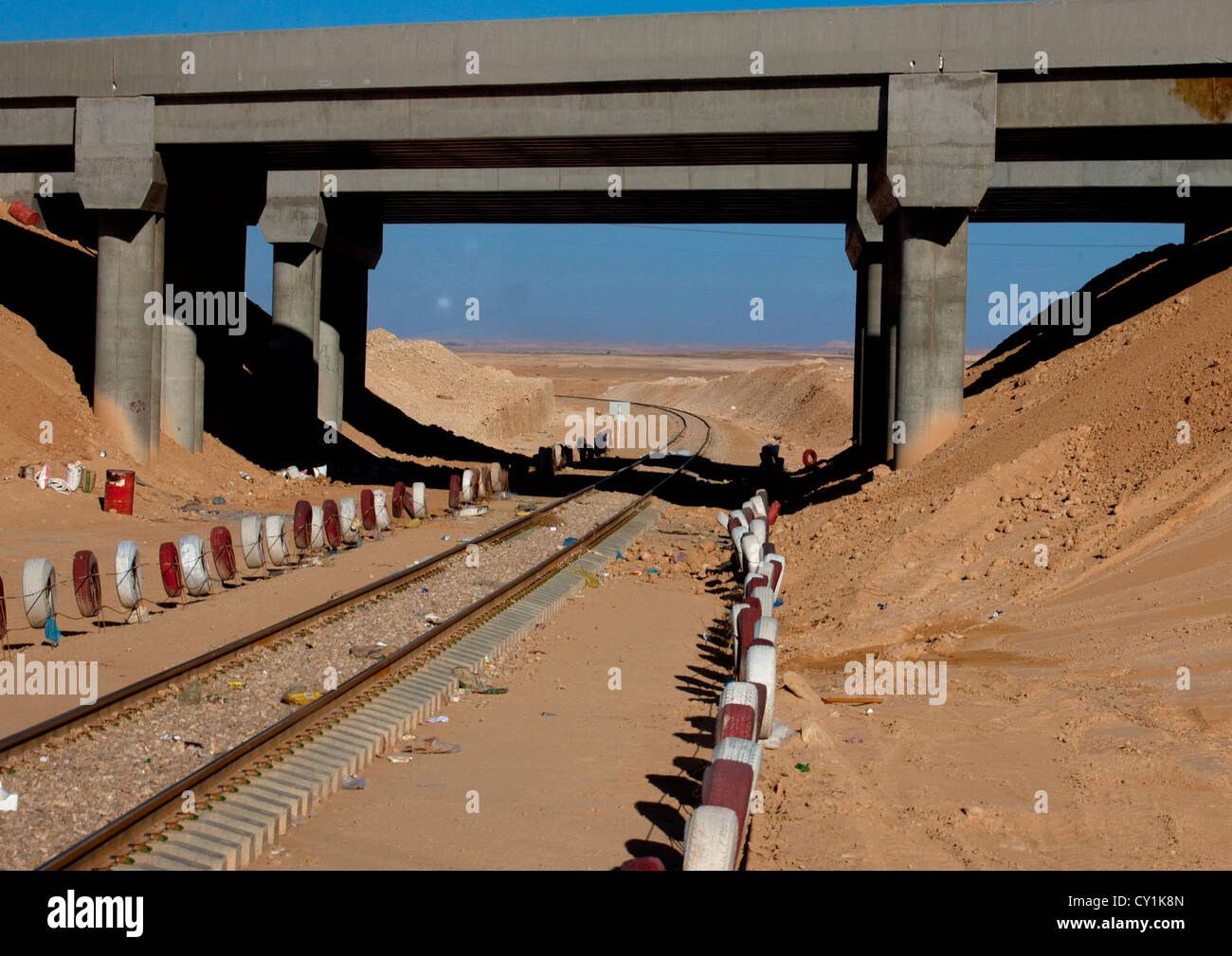 Railway In Saudi Arabia Stock Photo