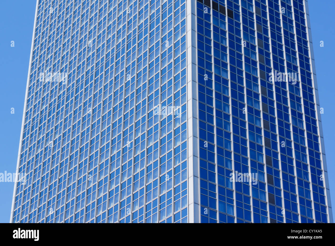 The Park Inn by Radisson Berlin Alexanderplatz and a clear blue sky. Stock Photo