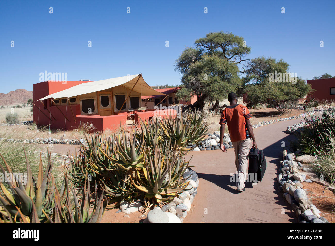 sossusvlei lodge, namibia Stock Photo