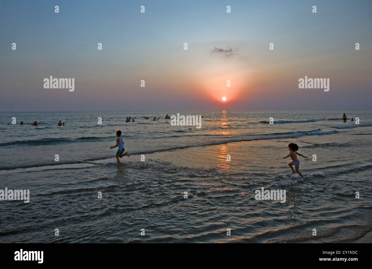 Sunset at Patara Beach, Southern Turkey. Stock Photo