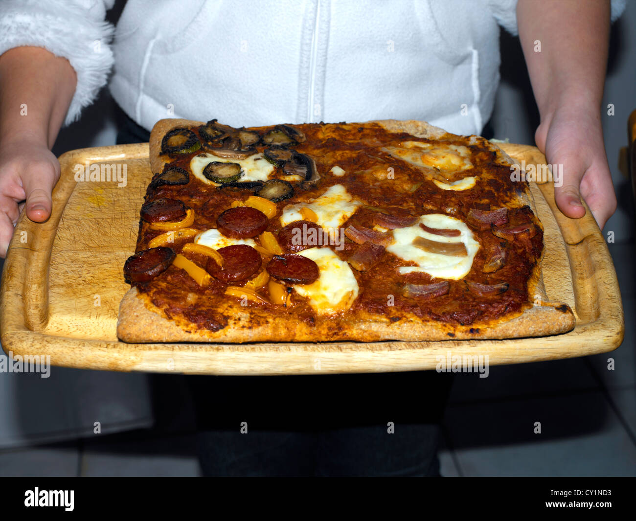 Home Made Pizza Stock Photo