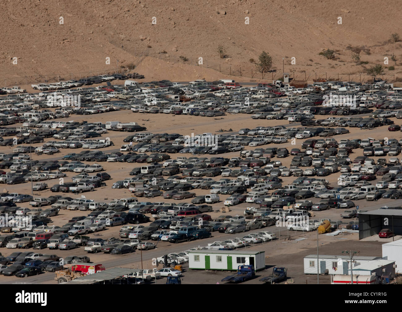 Car Pound In Riyadh, Saudi Arabia Stock Photo