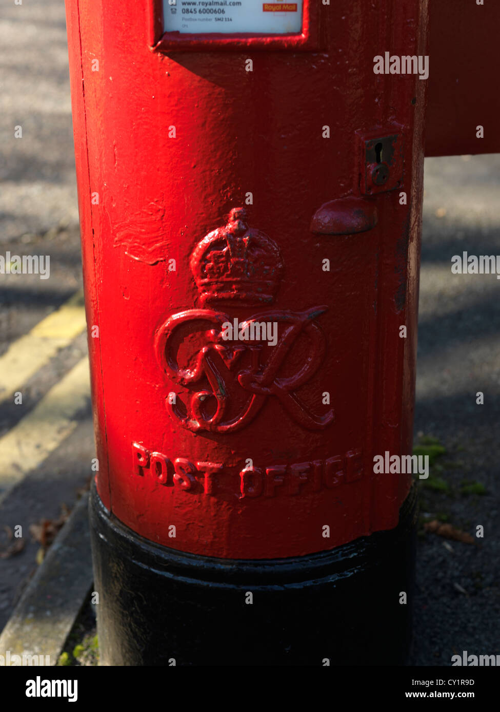 Royal Mail Post Box GR George VI Royal Cypher Stock Photo