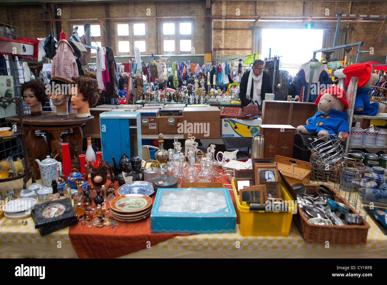 second hand market in the 'IJhallen' in Amsterdam-north Stock ...