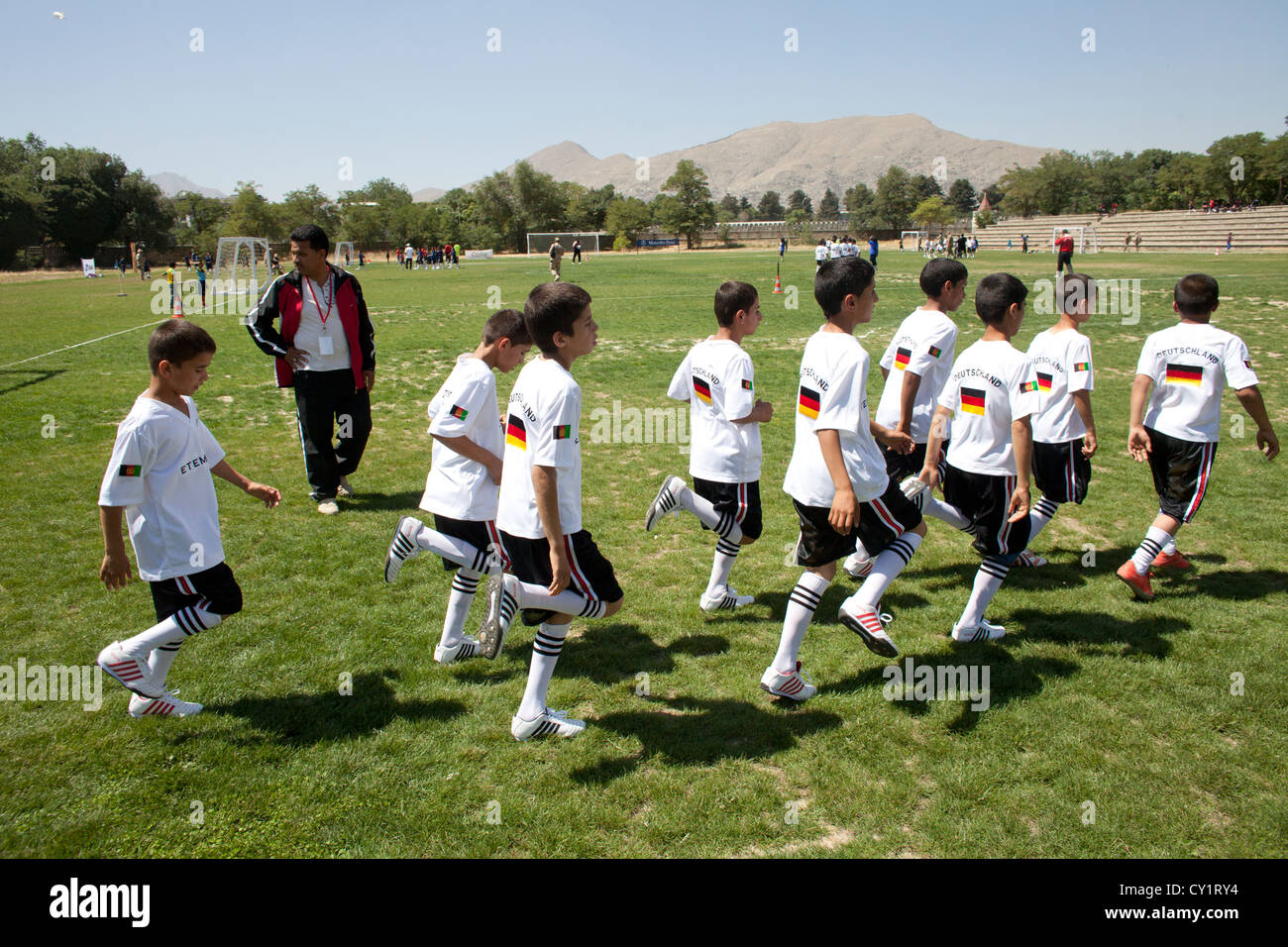 boy afghanistan teams competition sports football Stock Photo