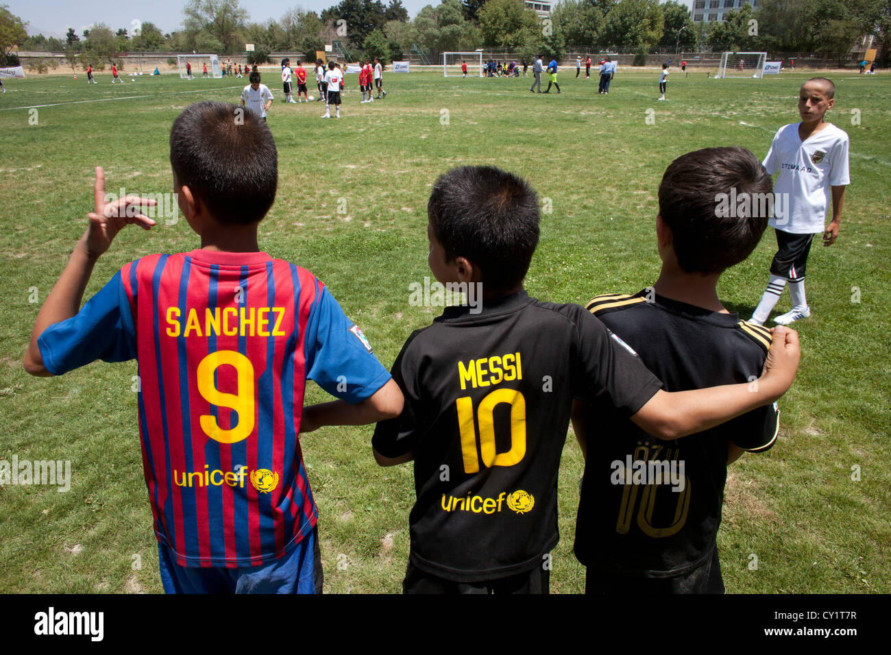 afghans group kids player players team children af Stock Photo