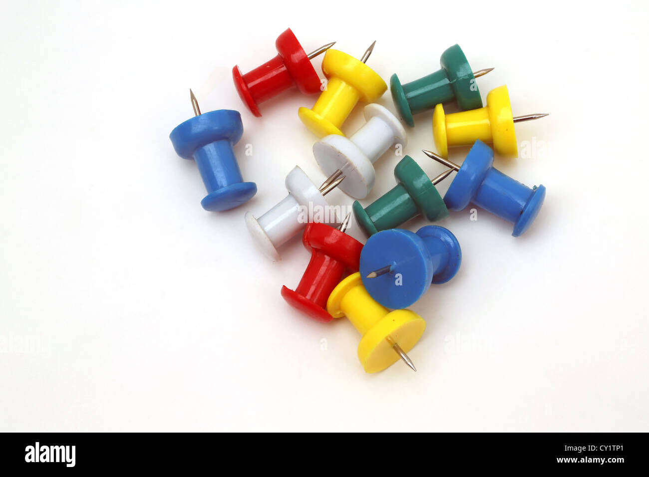 Pile Of Colourful Push Pins Stock Photo - Alamy