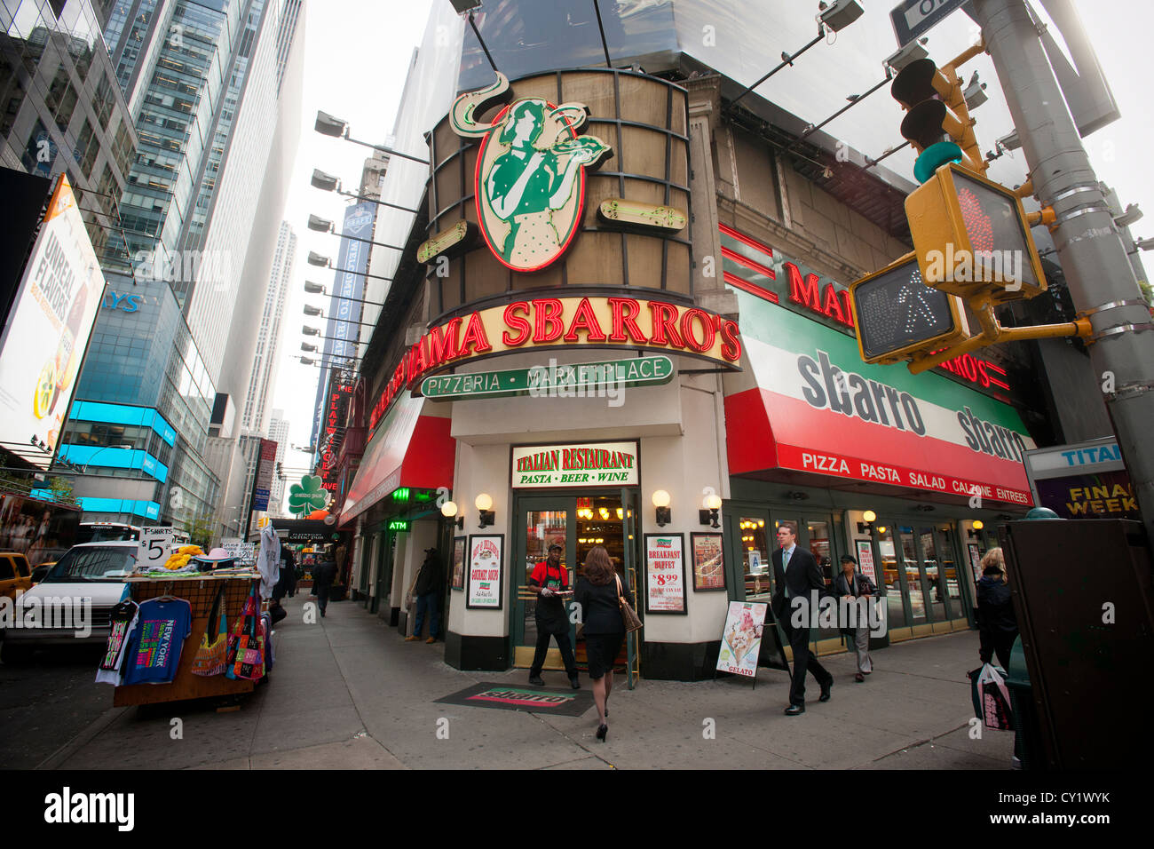 A Mama Sbarro's restaurant in Times Square in New York Stock Photo Alamy