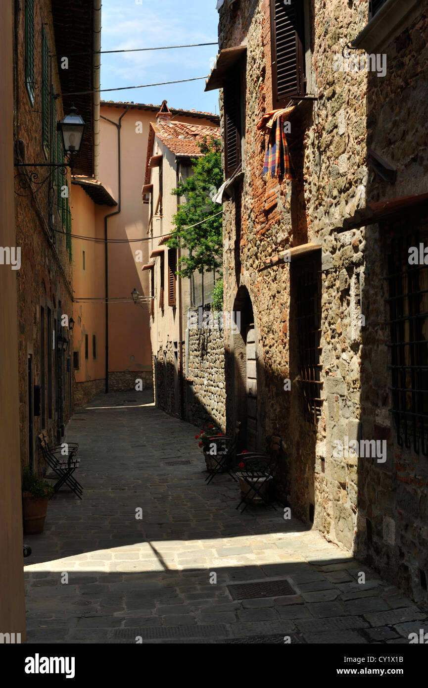 Alleyway in Montecatini Alto Tuscany Italy Stock Photo