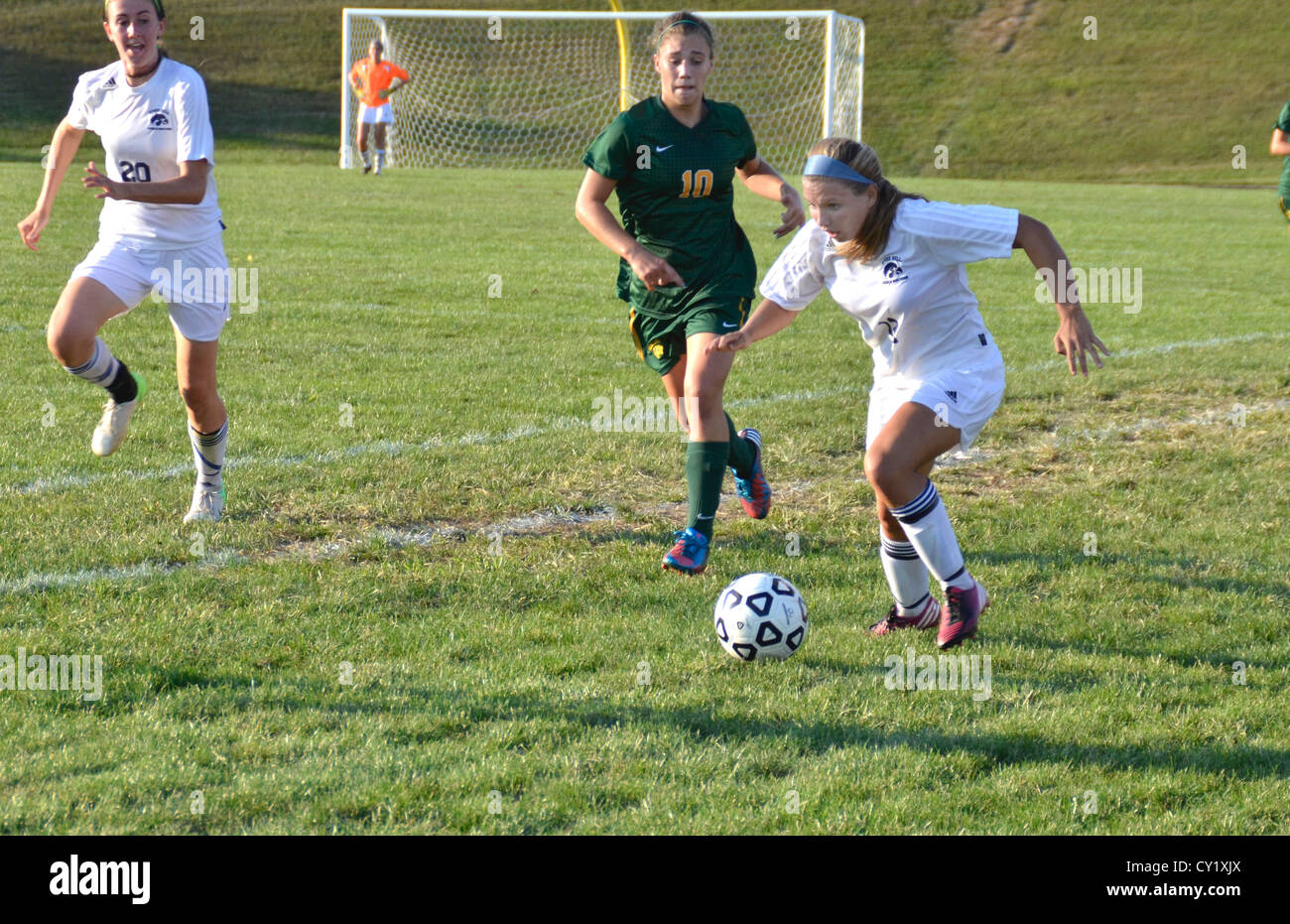 Teen Girls Playing A High School Soccer Match Stock Photo Alamy Teen Girls Playing A High School Soccer Match Stock Photo Alamy