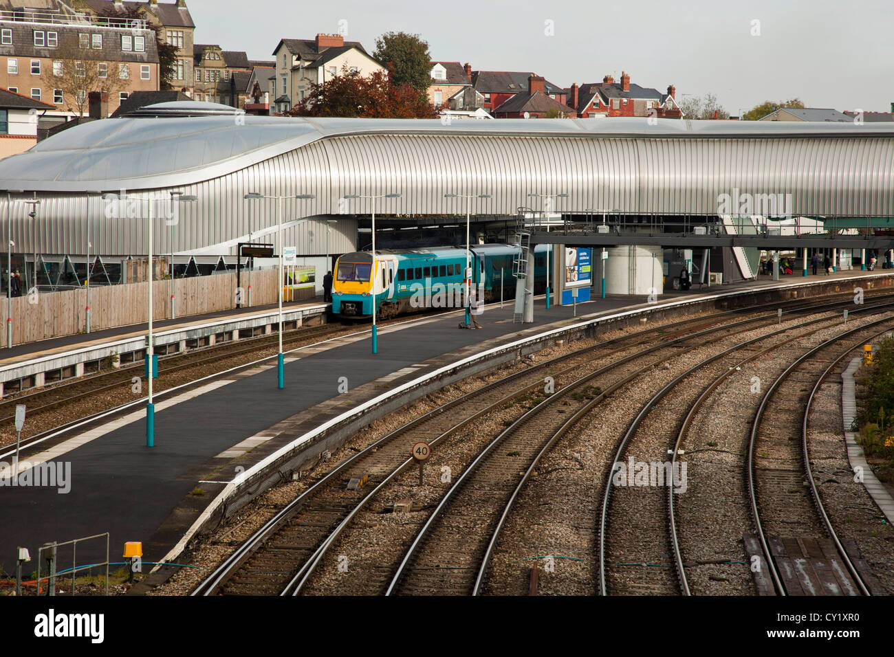 Newport Railway station redesigned and built for the 2010 Ryder cup, Wales,UK. Stock Photo