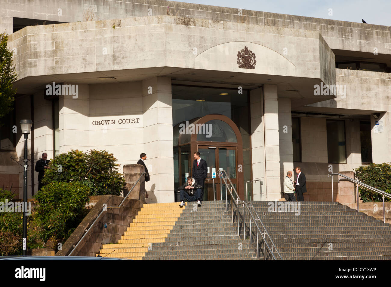 Crown law magistrates court courts at Newport civic center centre, Newport, Wales, UK. Stock Photo