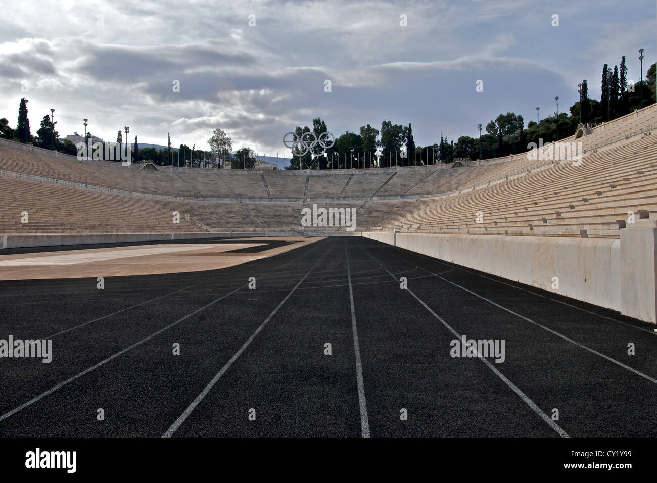 Panathinaiko Stadium in Athens Greece Stock Photo