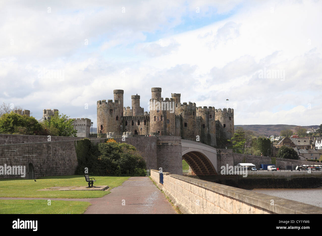 Conwy Castle, UNESCO World Heritage Site, Conwy, North Wales, Wales, United Kingdom, Europe Stock Photo