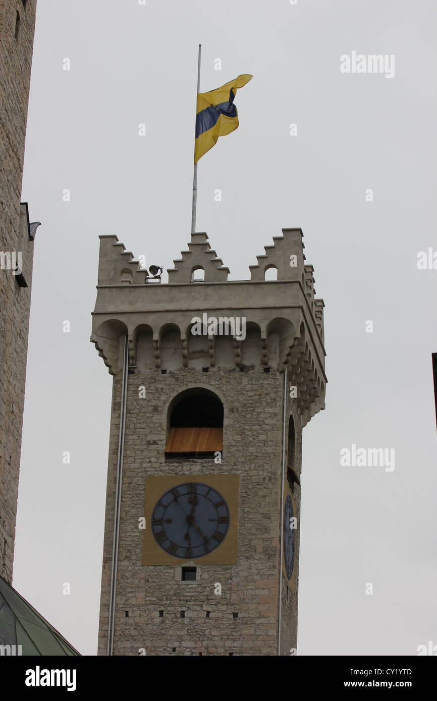 Clockbell Church tower of the Cathedral of San Vigilio, Trento , Trentino, Italy, travel, photoarkive Stock Photo