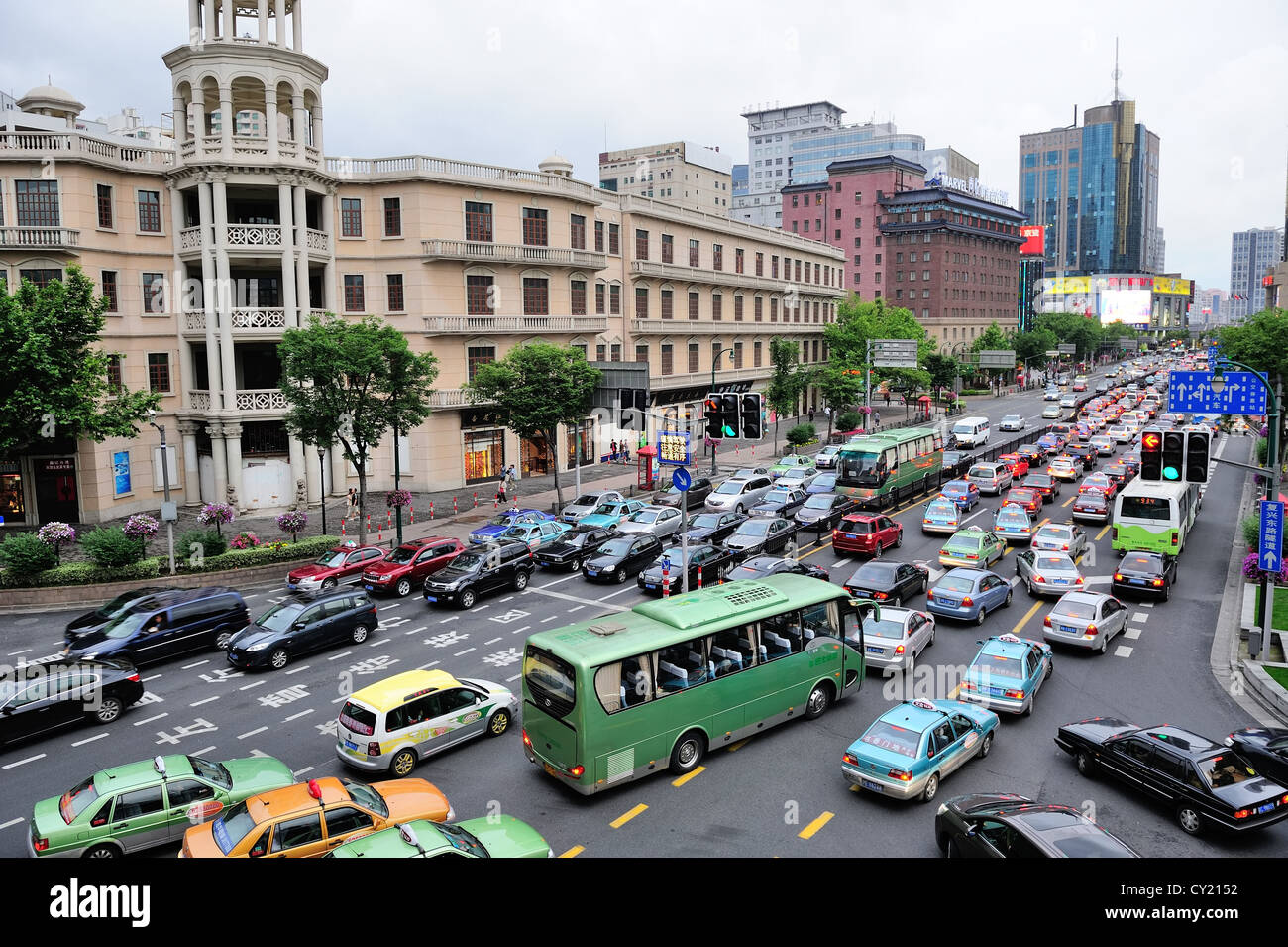 Traffic jam during rush hours Stock Photo Alamy