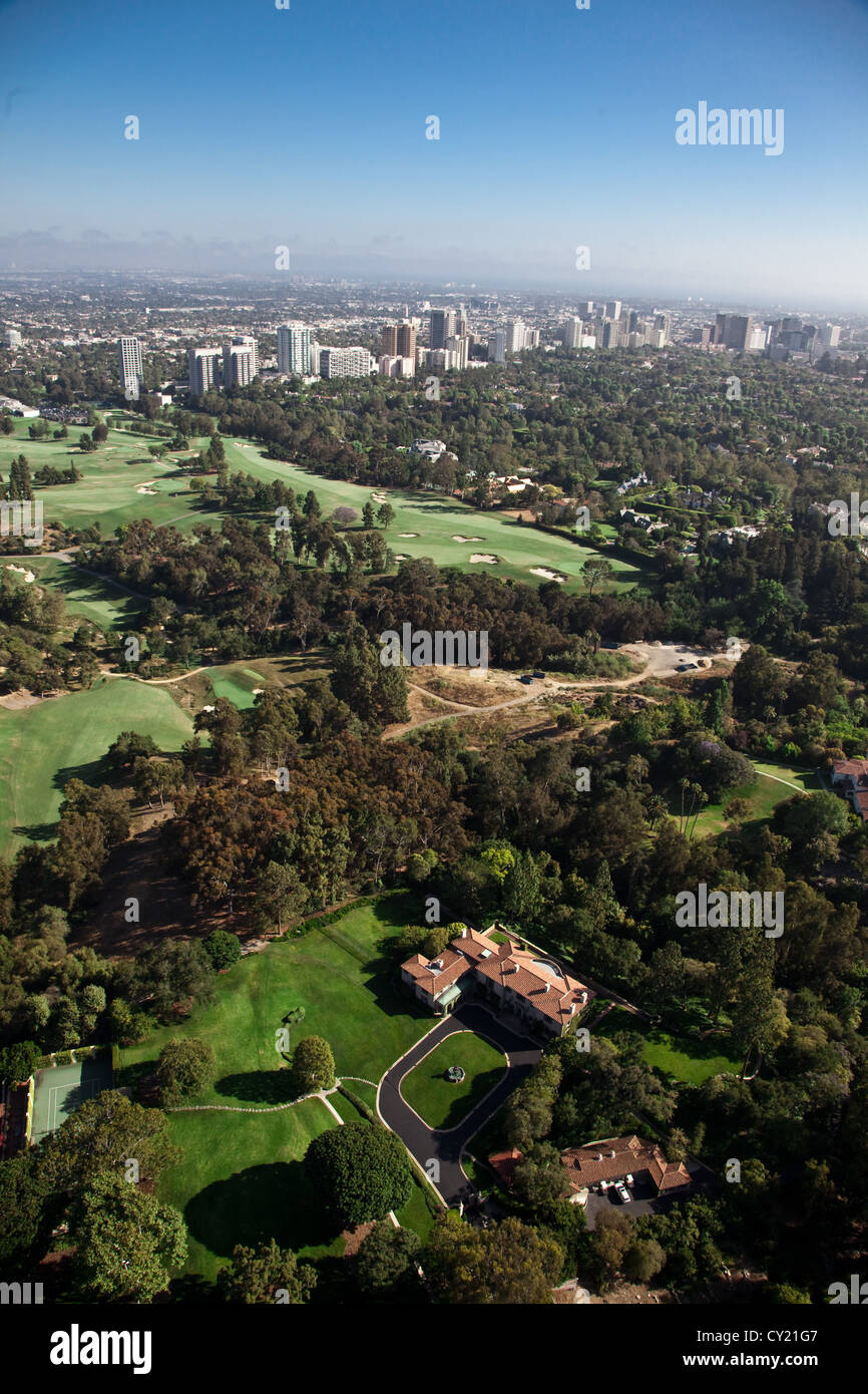 Views over Los Angeles Country Club Stock Photo