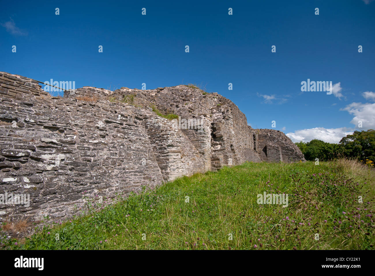 Dolforwyn Castle, recently excavated ruins in Powys, Montgomeryshire. Mid Wales.  SCO 8706 Stock Photo