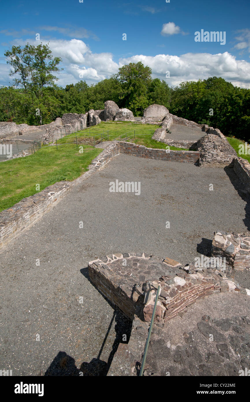 Dolforwyn Castle, recently excavated ruins in Powys, Montgomeryshire. Mid Wales.  SCO 8709 Stock Photo