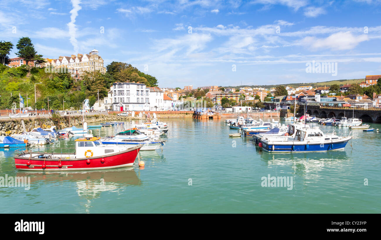 Summers day at Folkstone Harbour Kent England UK Stock Photo Alamy