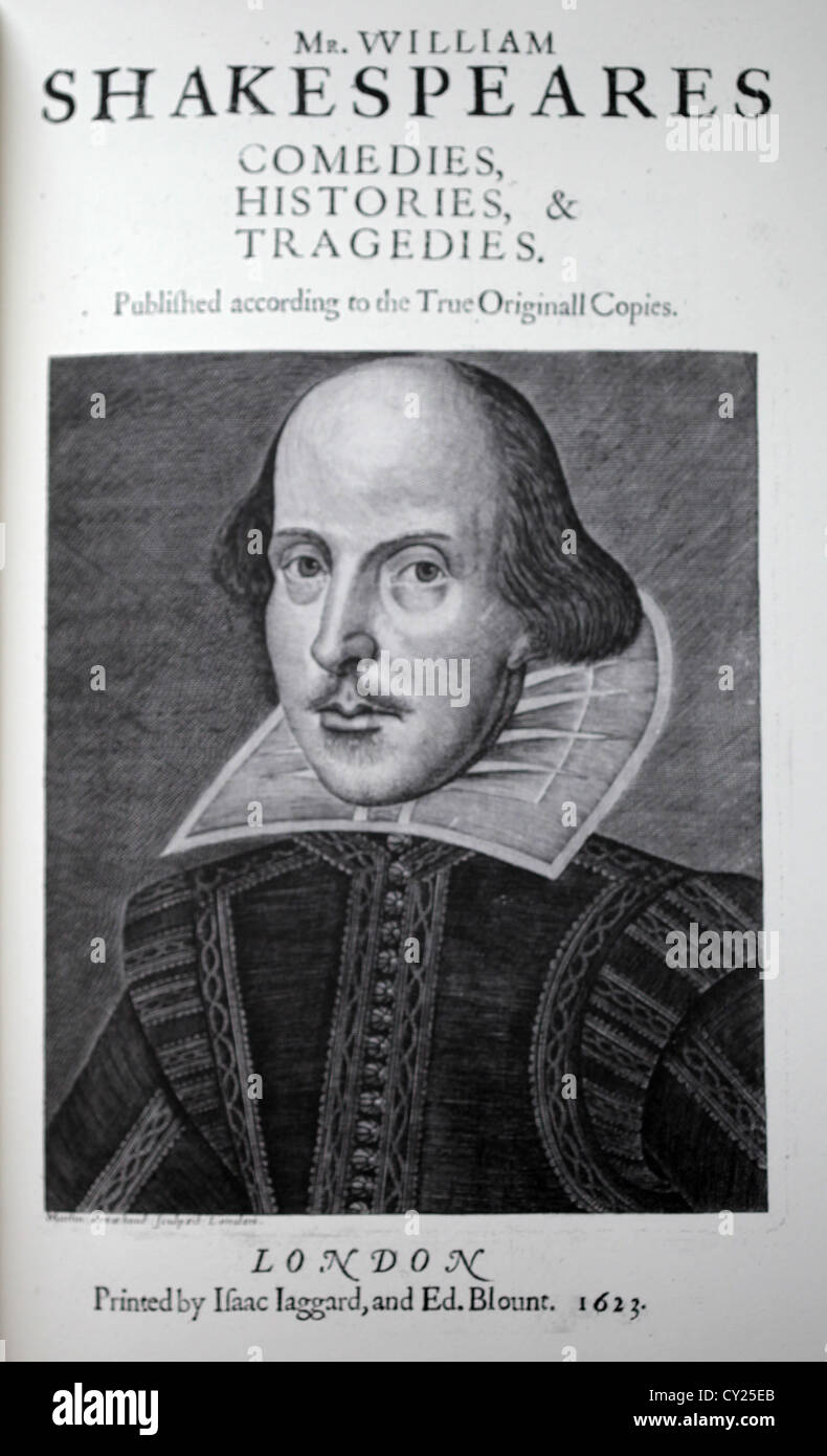 Shakespeare First Folio Stock Photo