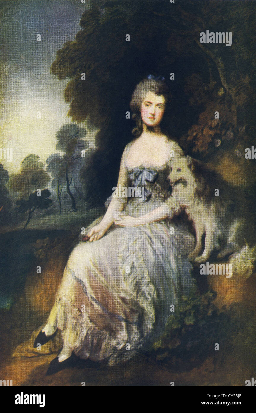 This painting by Thomas Gainsborough, titled Mrs. Robinson ('Perdita') is housed in the Wallace Collection. Stock Photo
