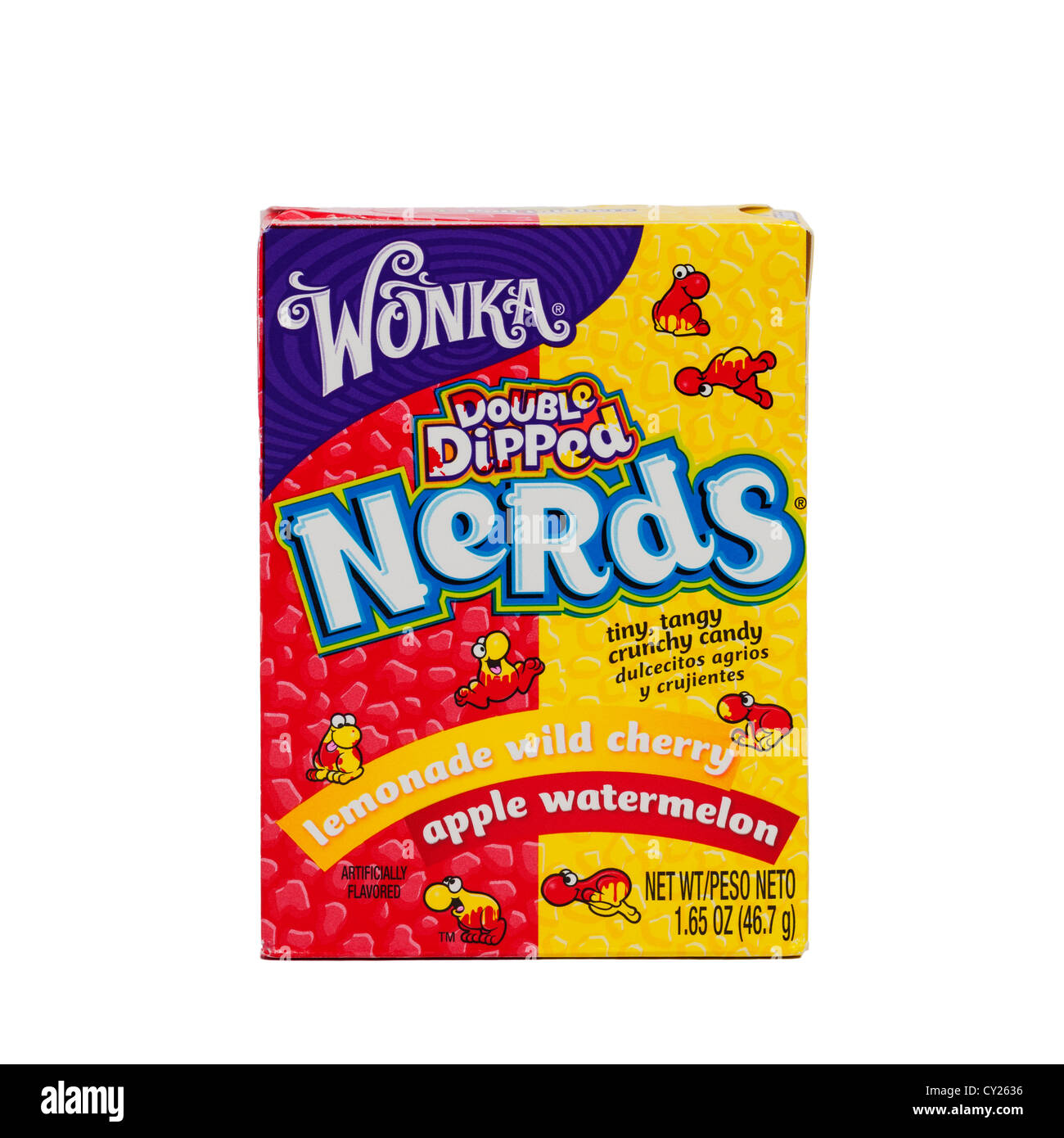 A packet of Wonka nerds sweets candy on a white background Stock Photo