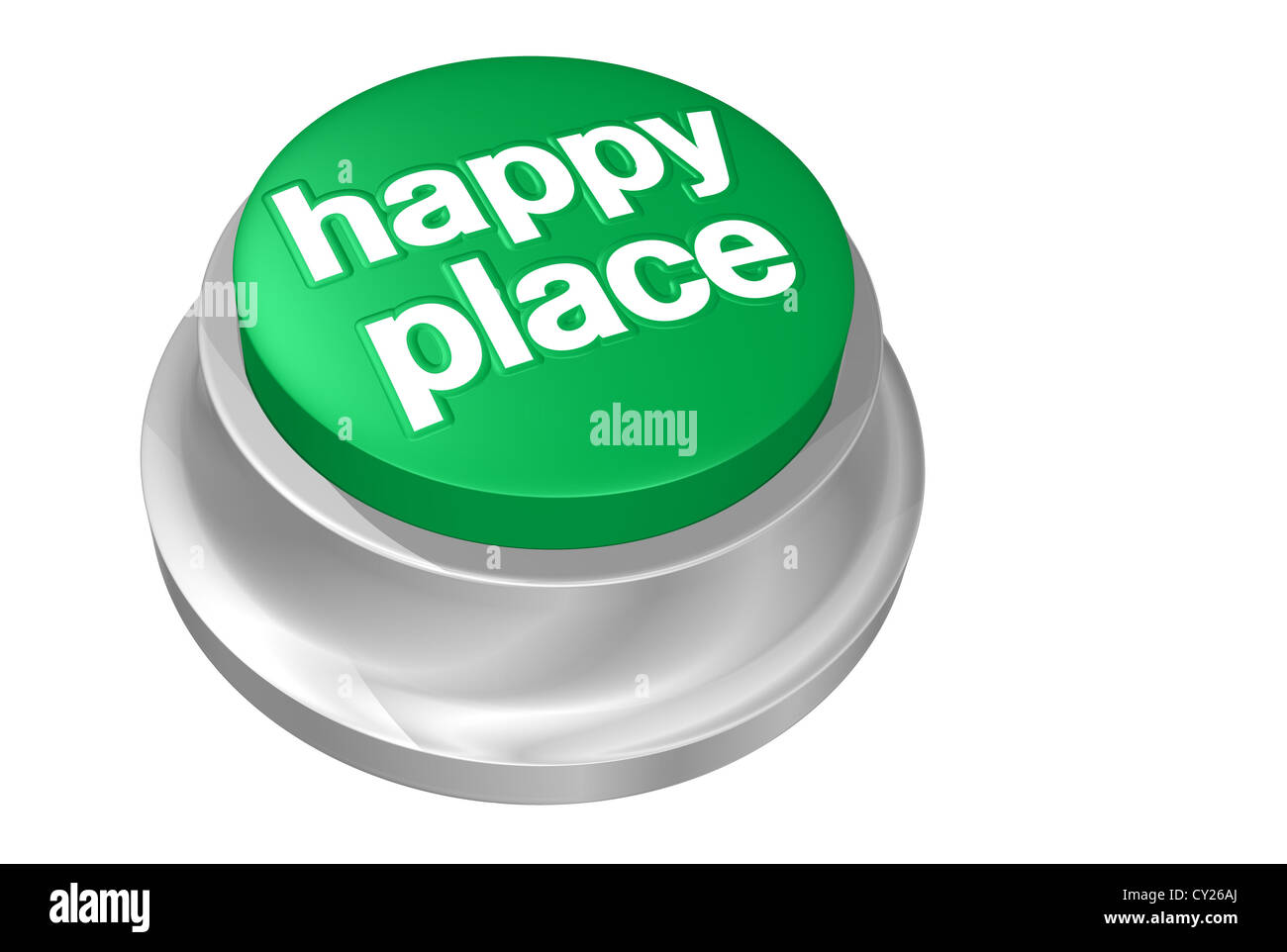Happy place button Stock Photo - Alamy