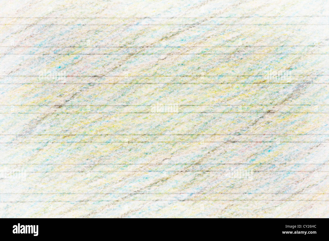 Background of pastel colors background. Sheet of paper with rows Stock Photo