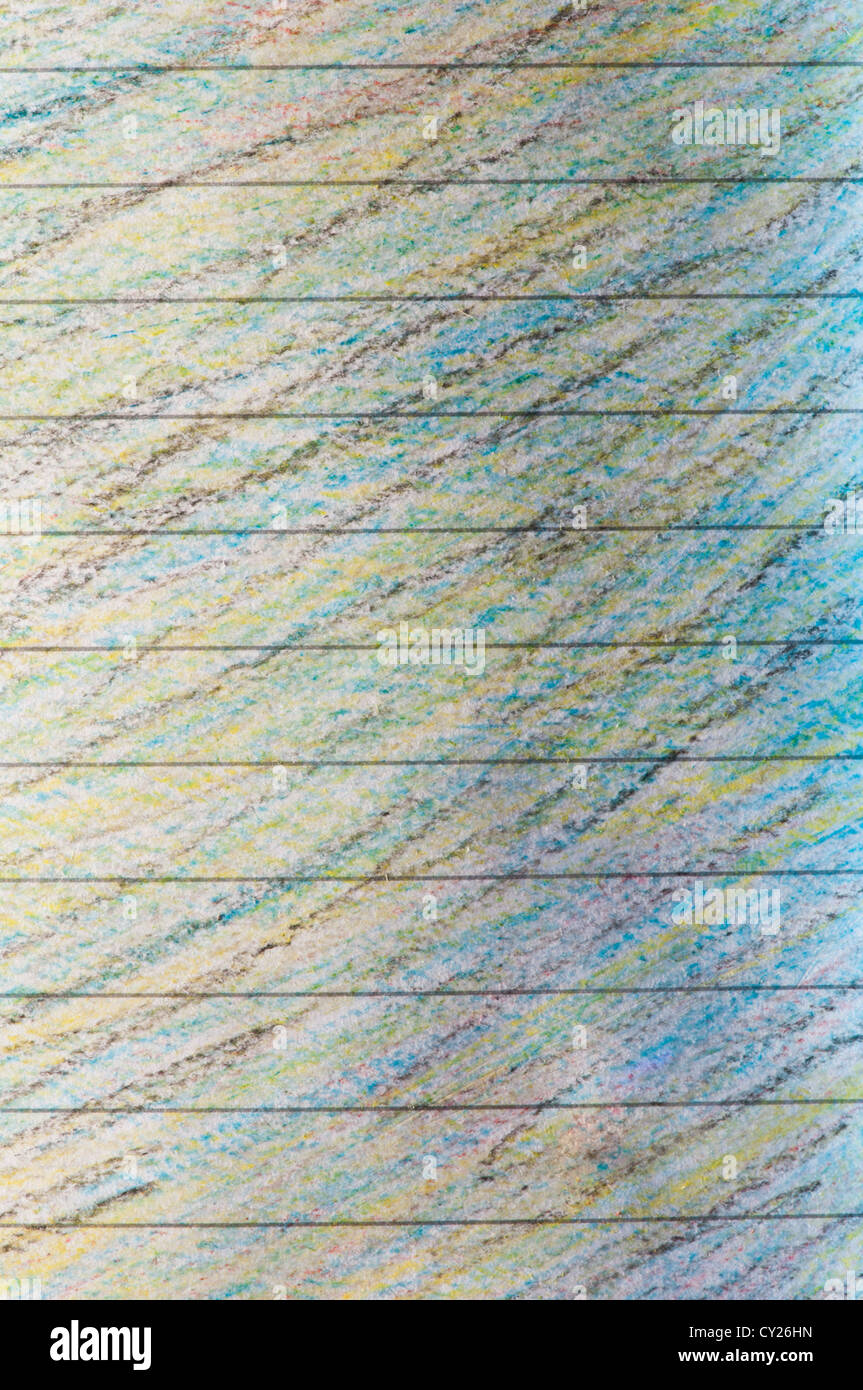 Background of pastel colors background. Sheet of paper with rows Stock Photo