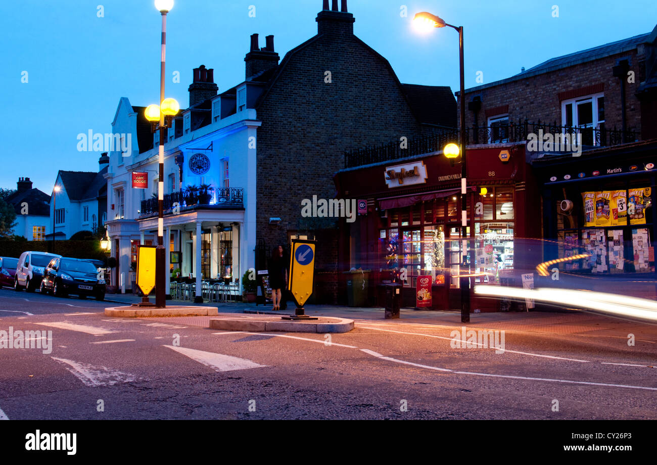 Dulwich Village at dusk, London, UK Stock Photo