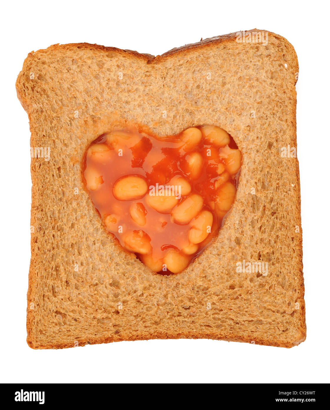 Love baked beans on toast Stock Photo
