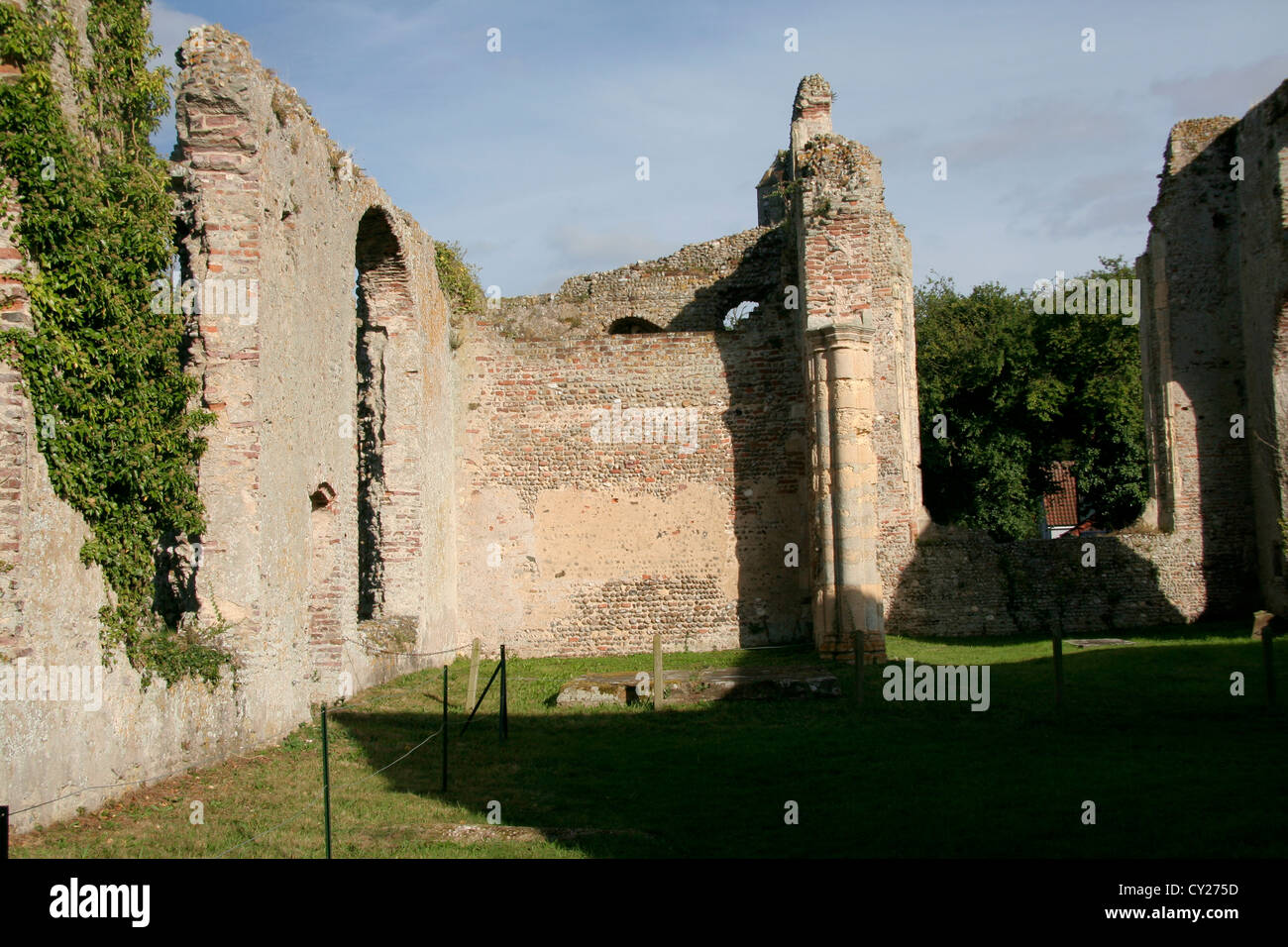 ruins of earlier church St Andrews church Walberswick Suffolk England UK Stock Photo