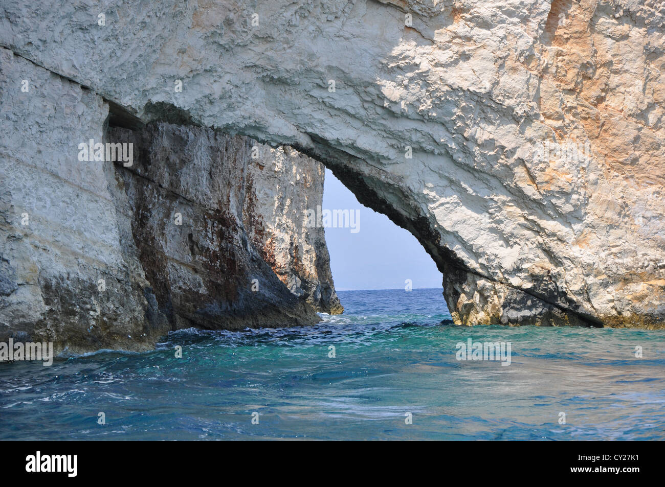 Blue caves on Zakynthos island, Greece Stock Photo