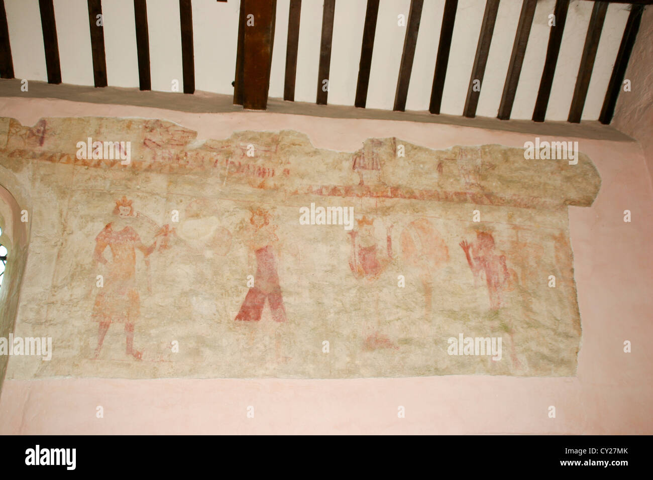 church wall paintings Widford Oxfordshire England UK Stock Photo Alamy