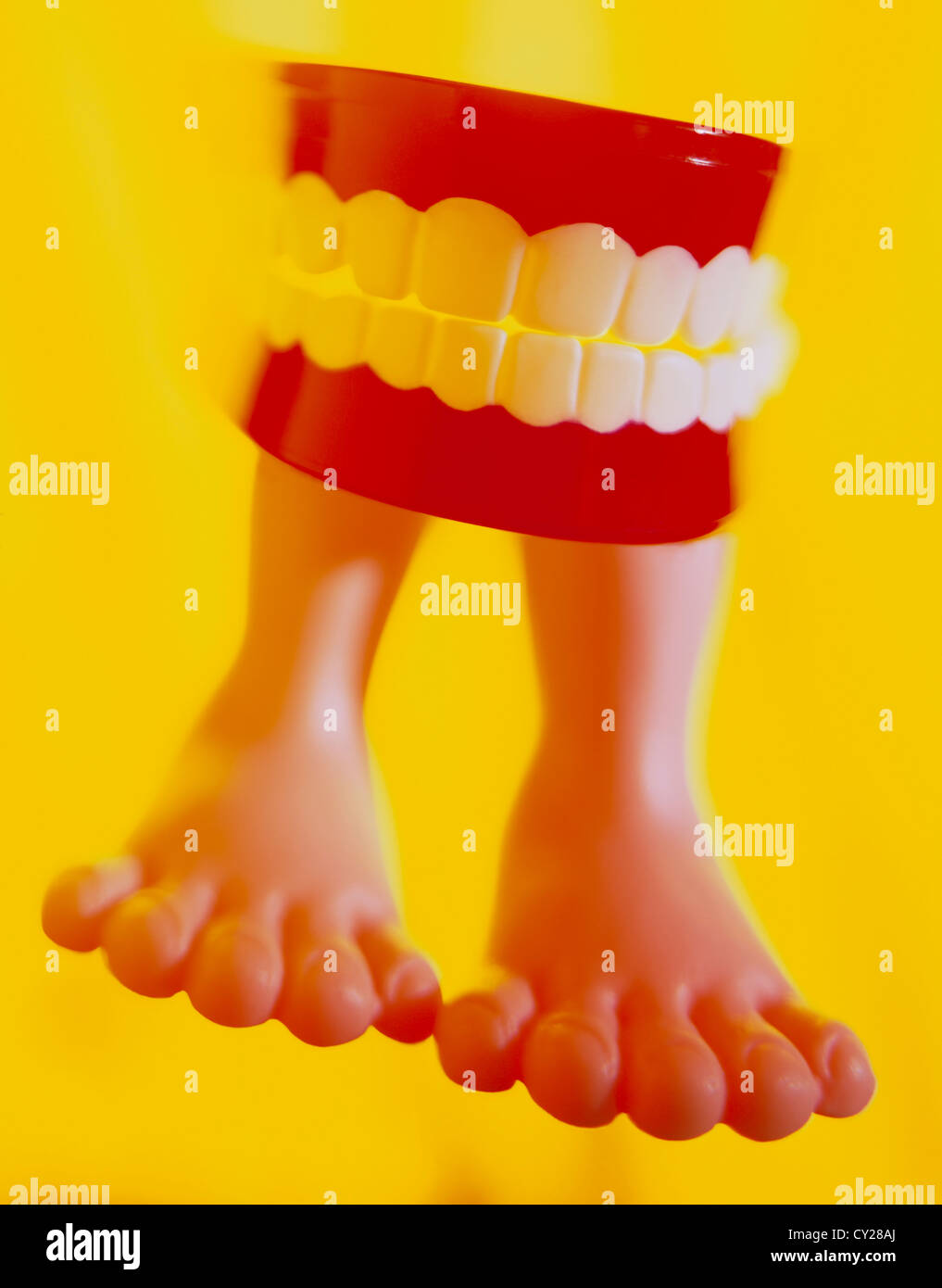 walking mouth teeth on feet, ©mak Stock Photo Alamy