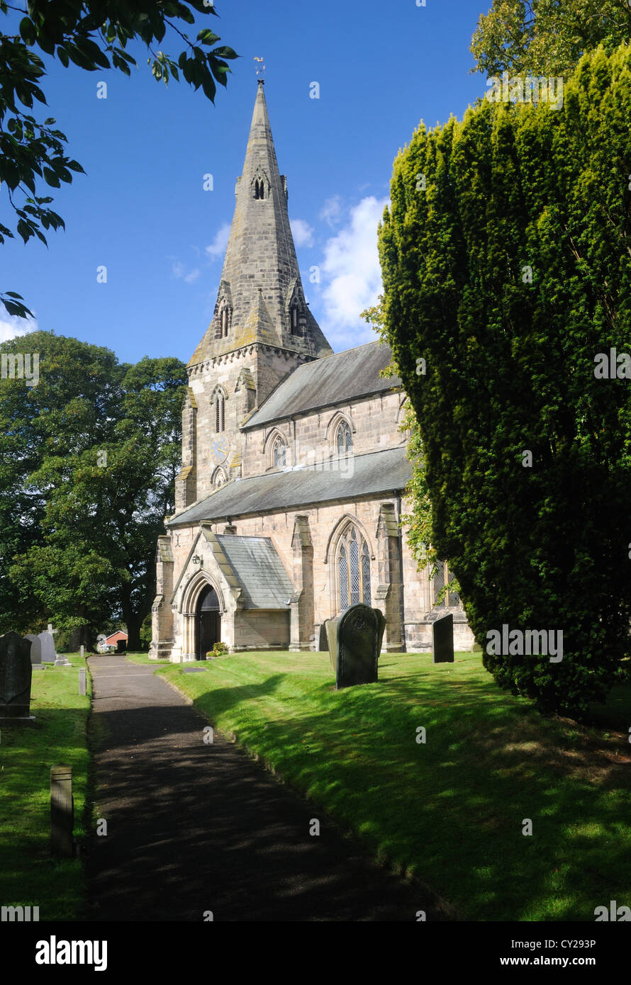 The Church of St. Nicholas, in Austrey, Warwickshire, England Stock Photo