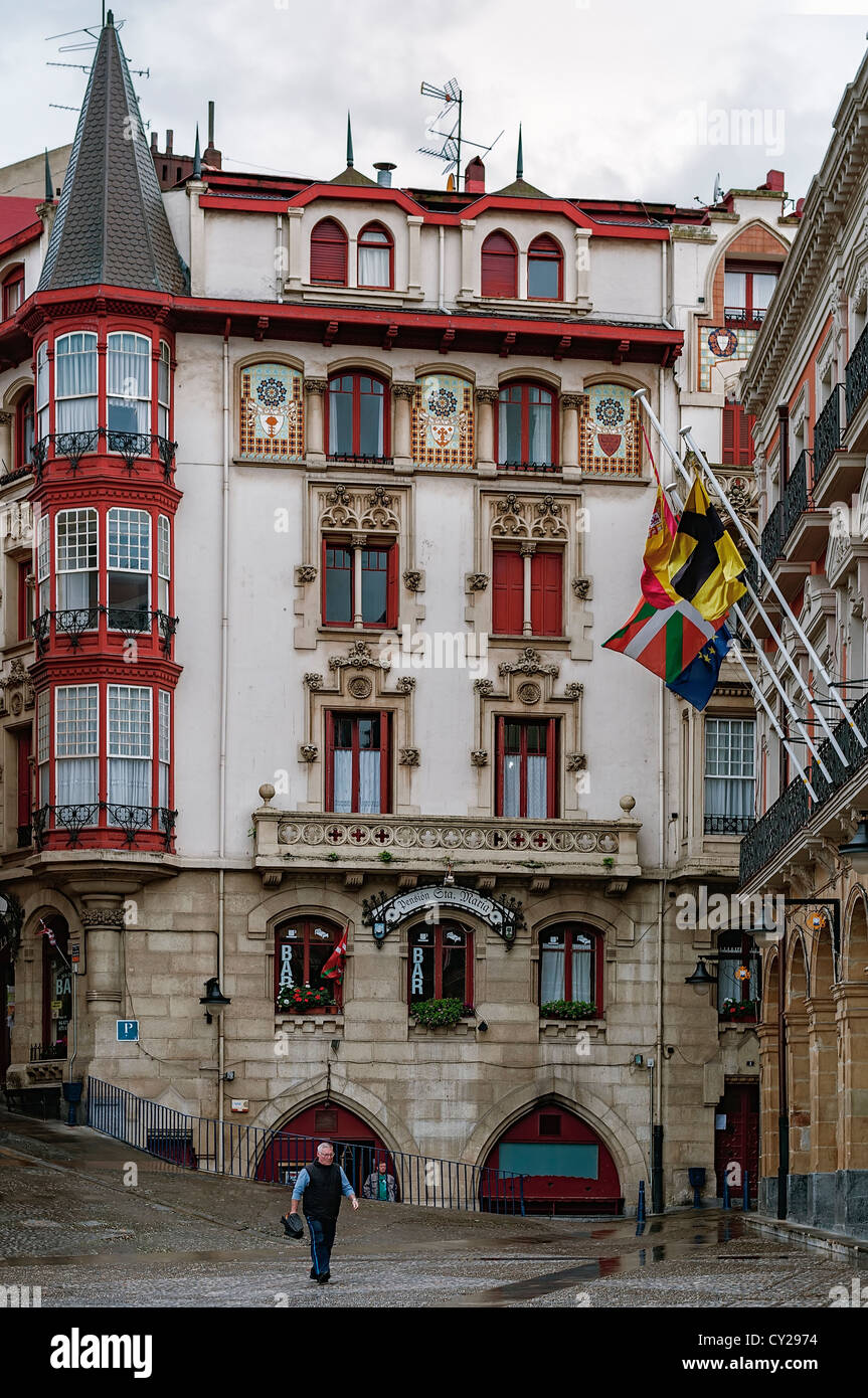 typical house in the Basque village of Portugalete, Bilbao, Vizcaya