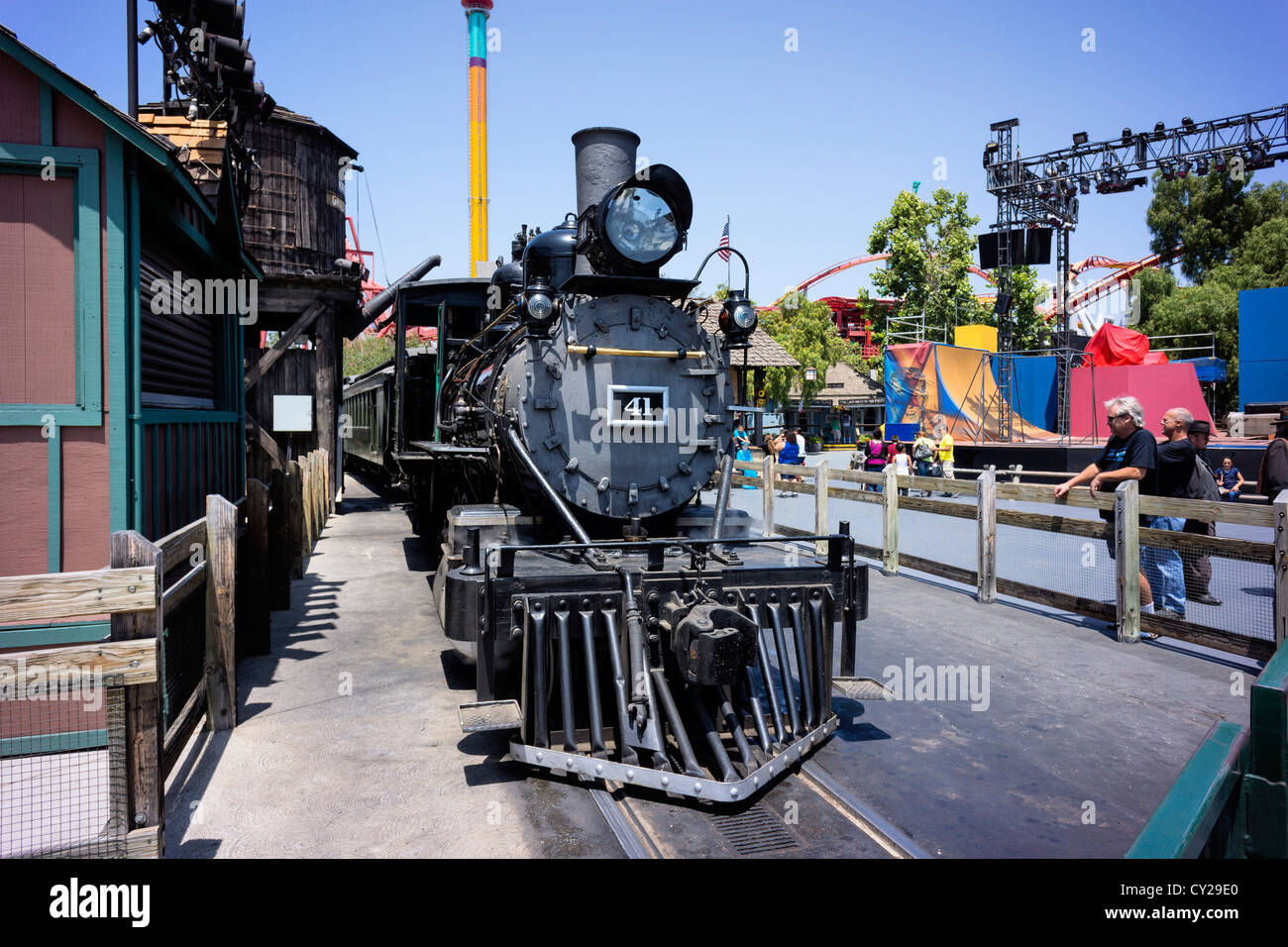 Knotts Berry Farm, California, USA. Rio Grande historic railroad Stock