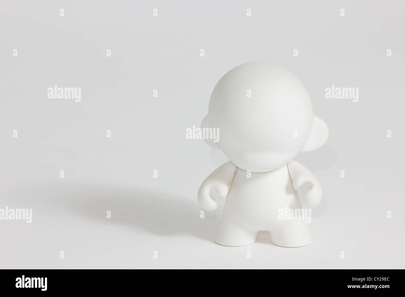 toy on white background, plastic toy, writing, fashion, collectors item, photoarkive Stock Photo