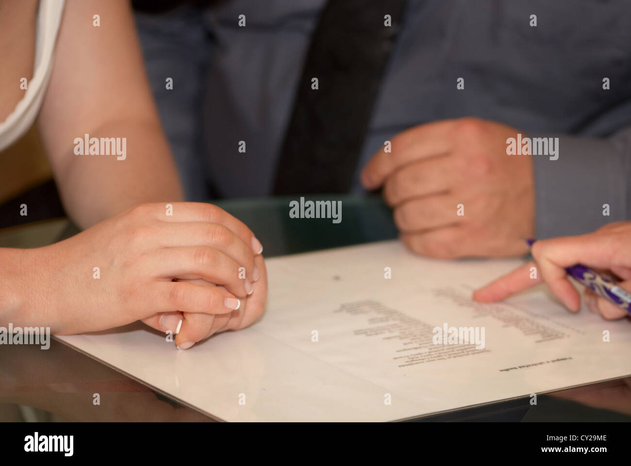 Love Feelings and Wedding Moments, hands close-up Stock Photo