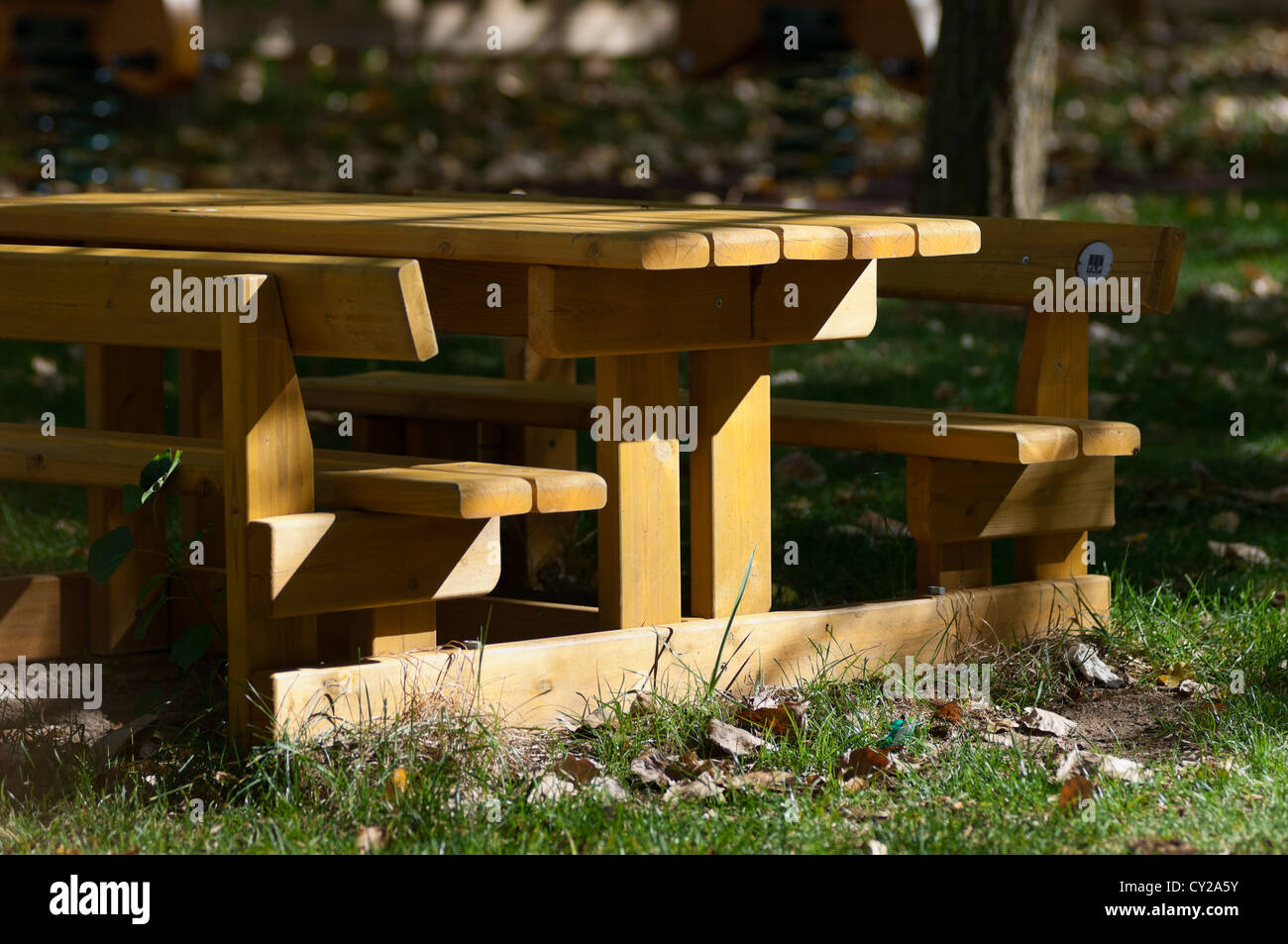 Park picnic table hi-res stock photography and images - Alamy