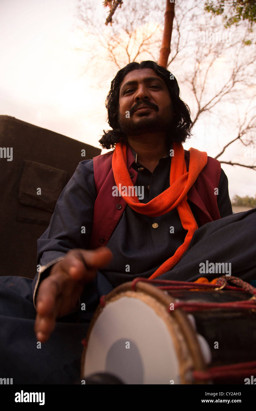 Traditional musician, Islamabad, Pakistan Stock Photo
