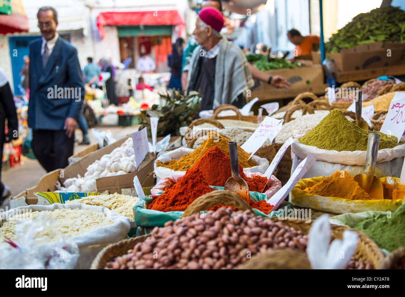 Spices in the medina, Tunis, Tunisia Stock Photo