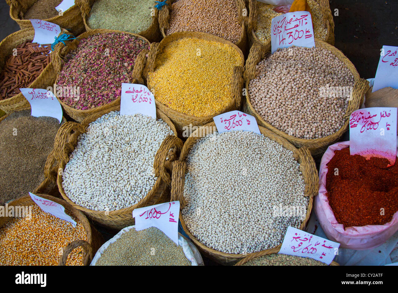 Lentils, Tunis Medina, Tunis, Tunisia Stock Photo