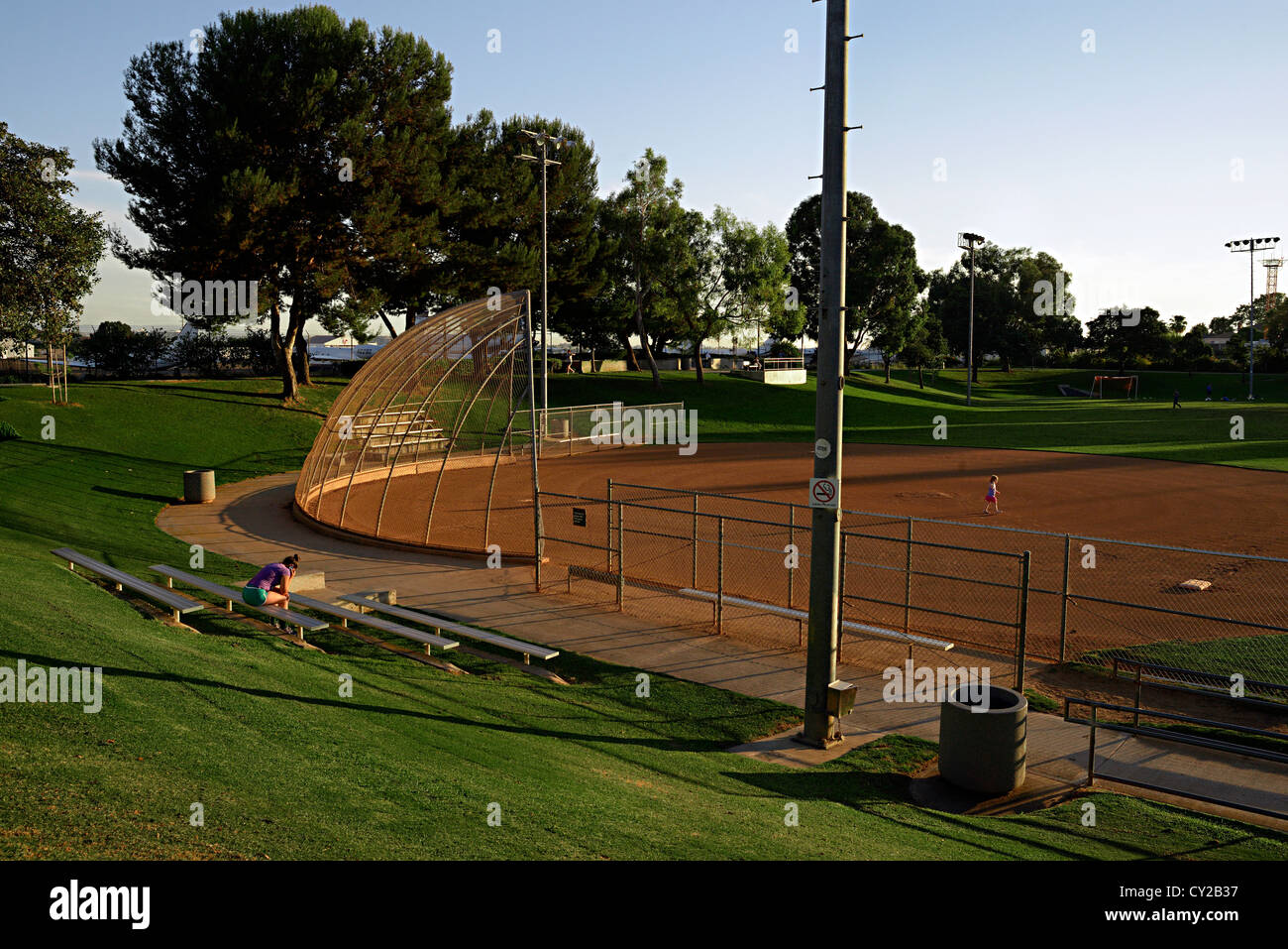 santa monica softball field Stock Photo Alamy