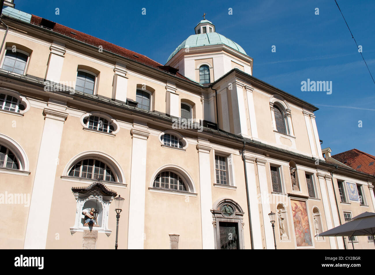 Cathedral of St Nicholas, Cyril Methodius Square, Old town, Ljubljana, Slovenia Stock Photo