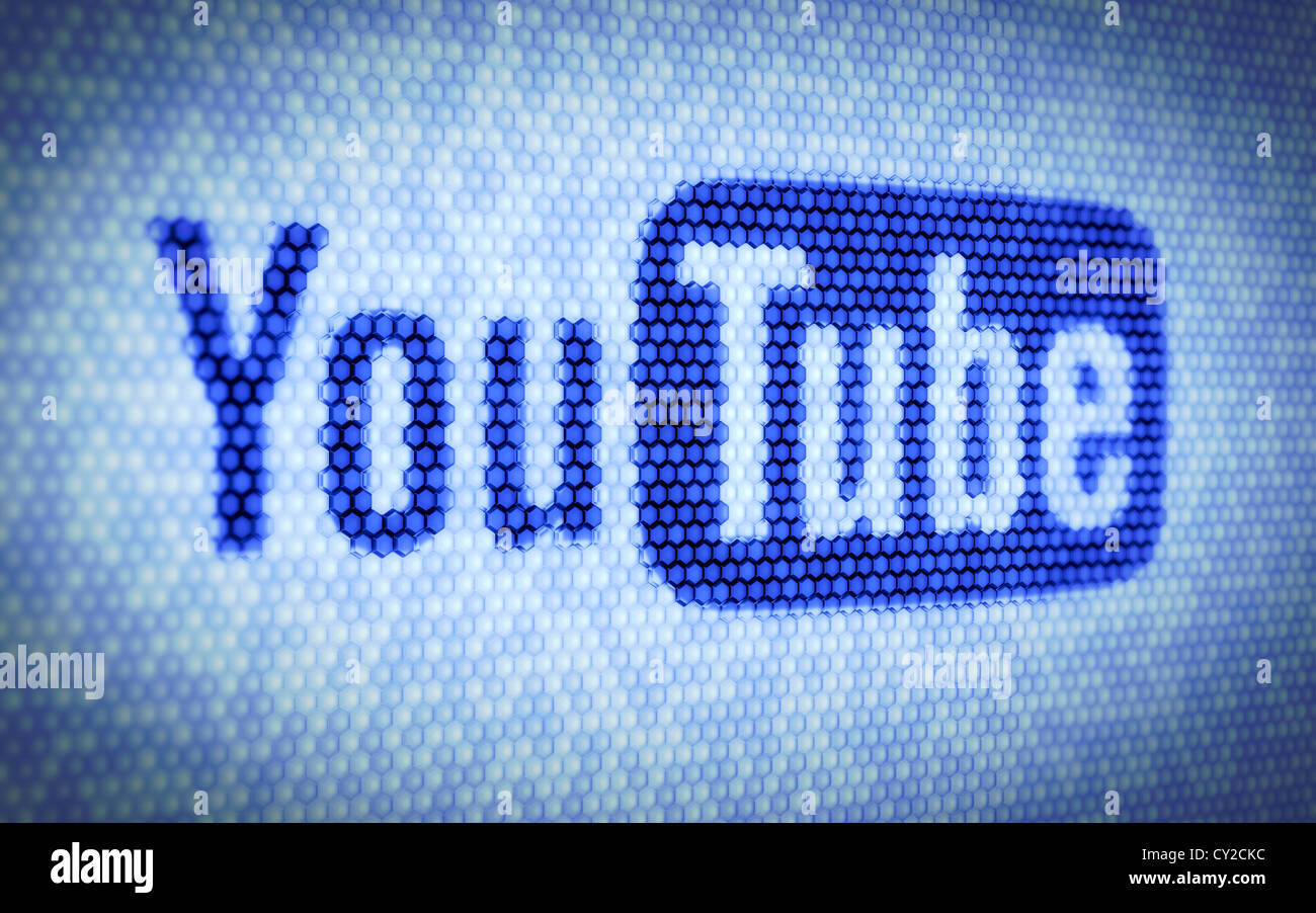 3d illustration of YouTube concept on computer screen Stock Photo - Alamy